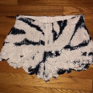 Navy Blue and Cream Surf Gypsy Beach Shorts